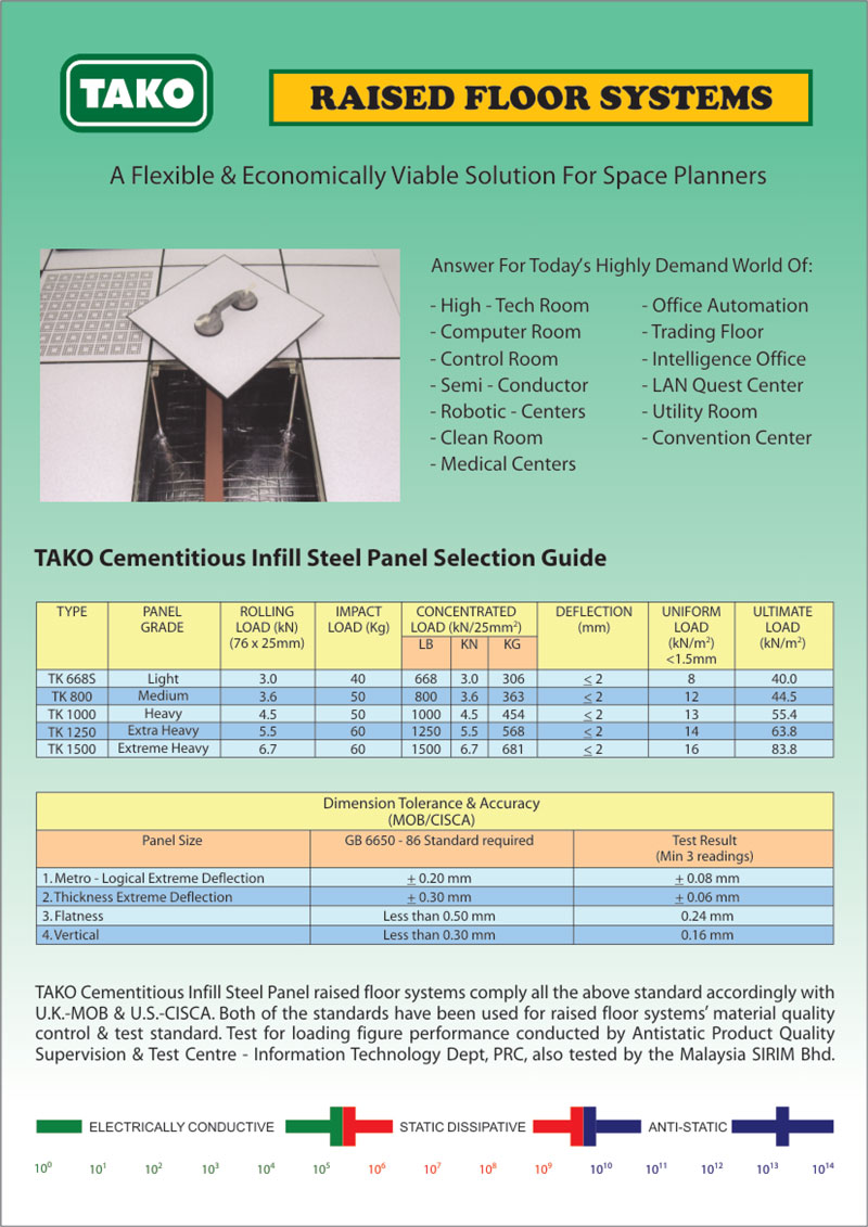 Specification Tako Raised Floor System